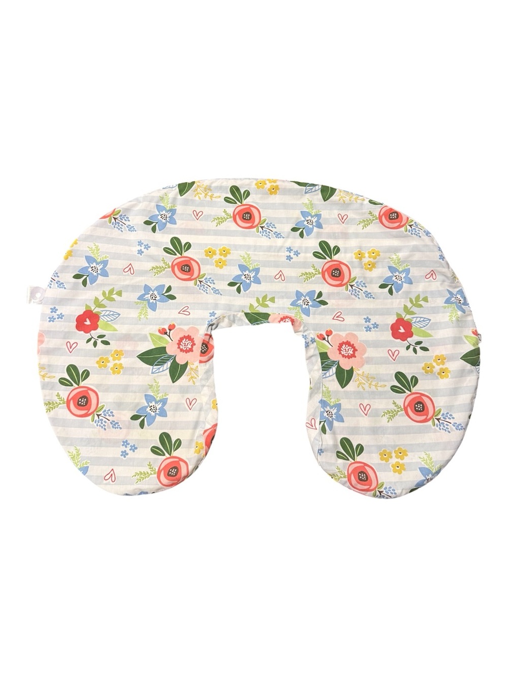 Floral Boppy Nursing Pillow Cover - Pink & Blue